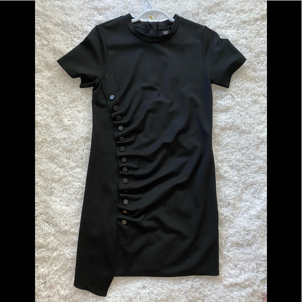 Asymmetrical buttoned dress